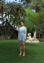 VESTIDO ESTAMPADO CUELLO BOBO