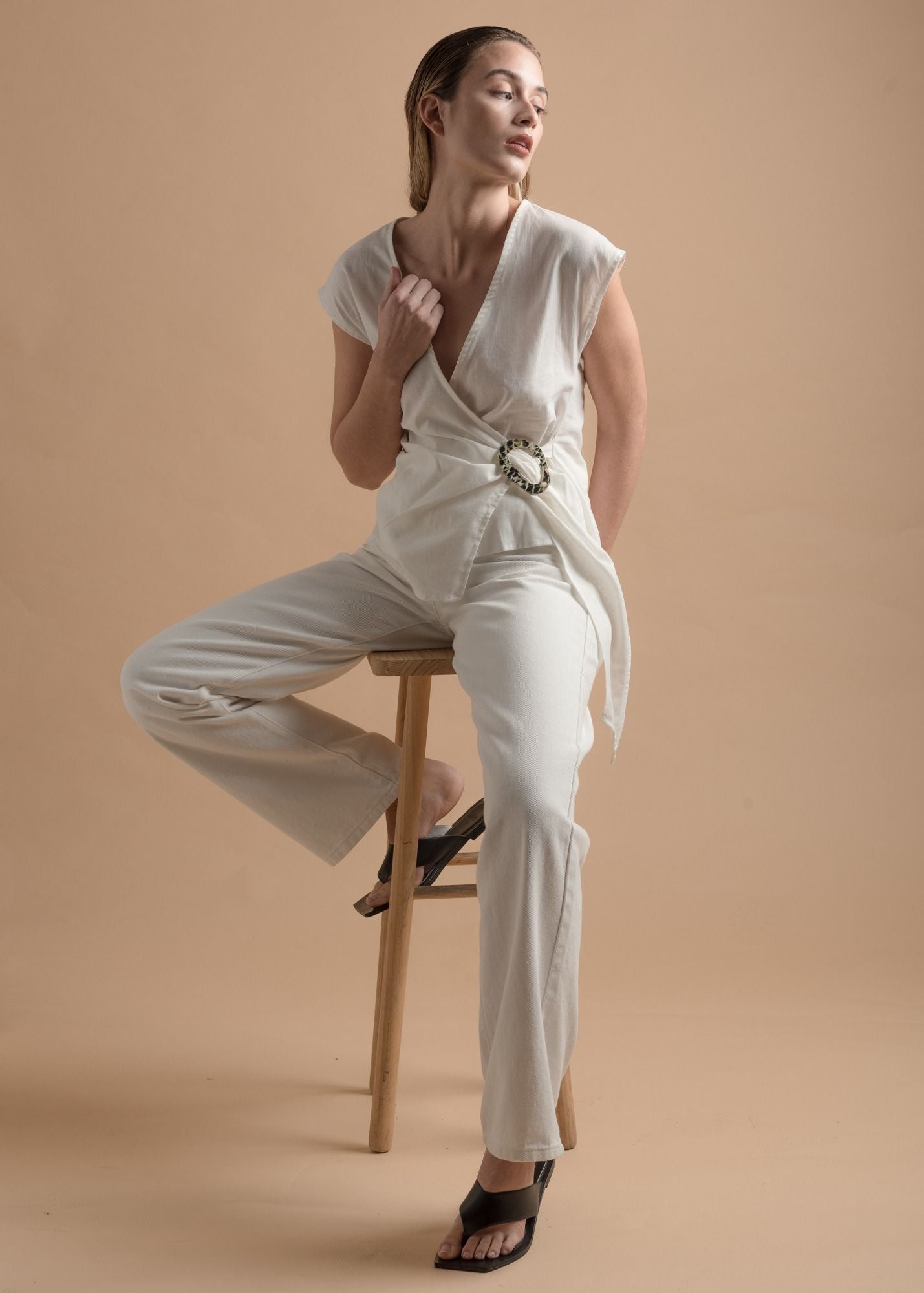 BLUSA LINO HEBILLA