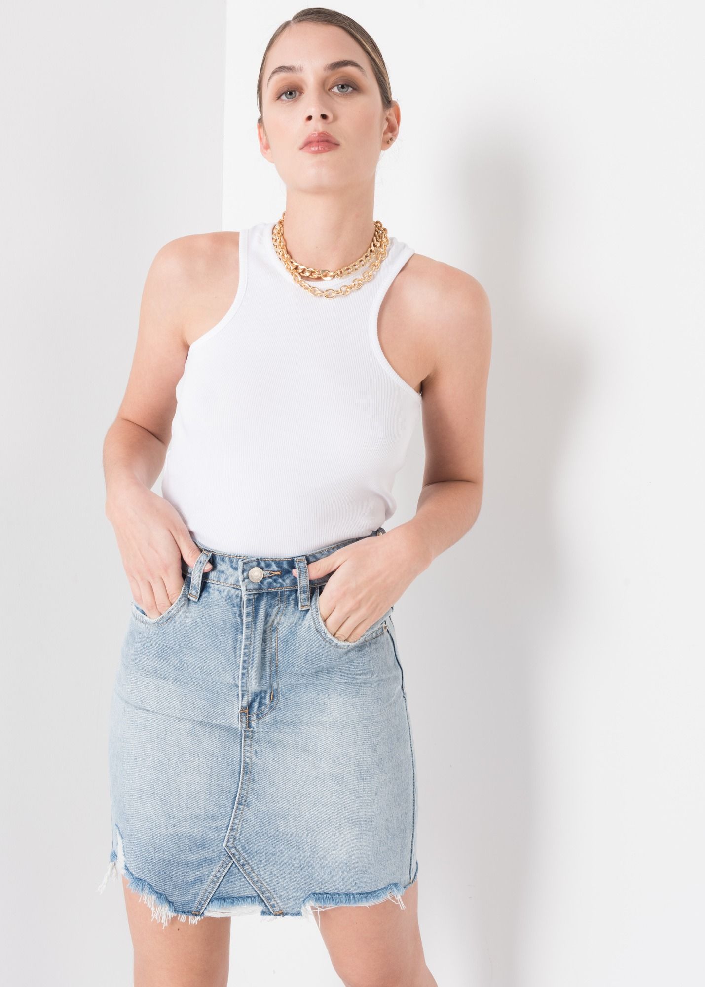 FALDA MINI DENIM