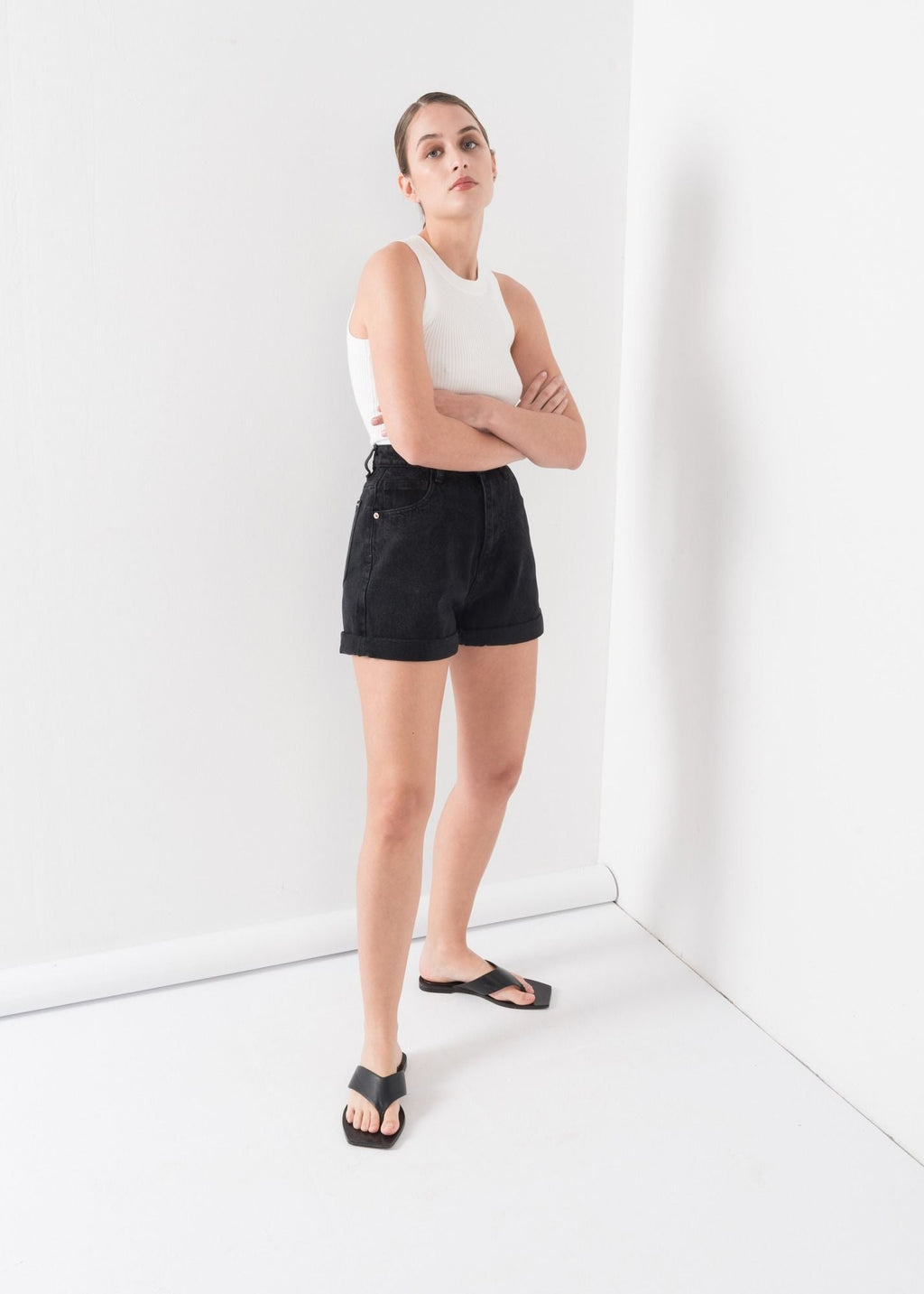 SHORTS  DENIM MOM FIT