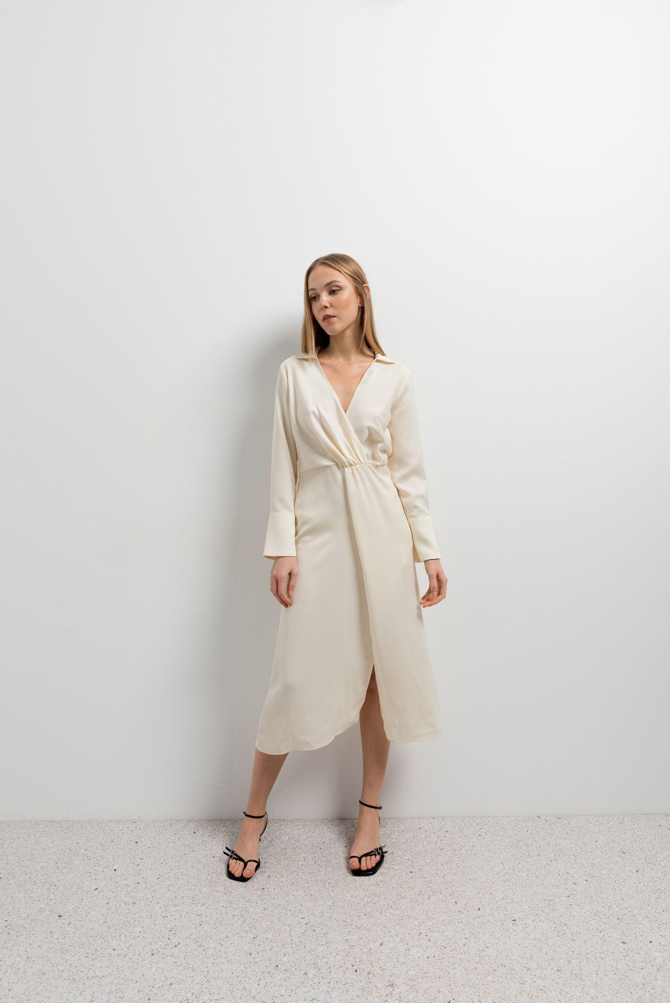VESTIDO CAMISERO SATINADO