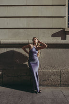 VESTIDO HALTER SATINADO