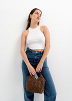 BOLSO EFECTO PIEL TRENZADO