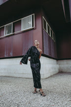 VESTIDO MIDI ASIMETRICO