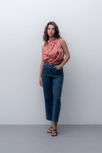 BLUSA ESTAMPADA SATINADA