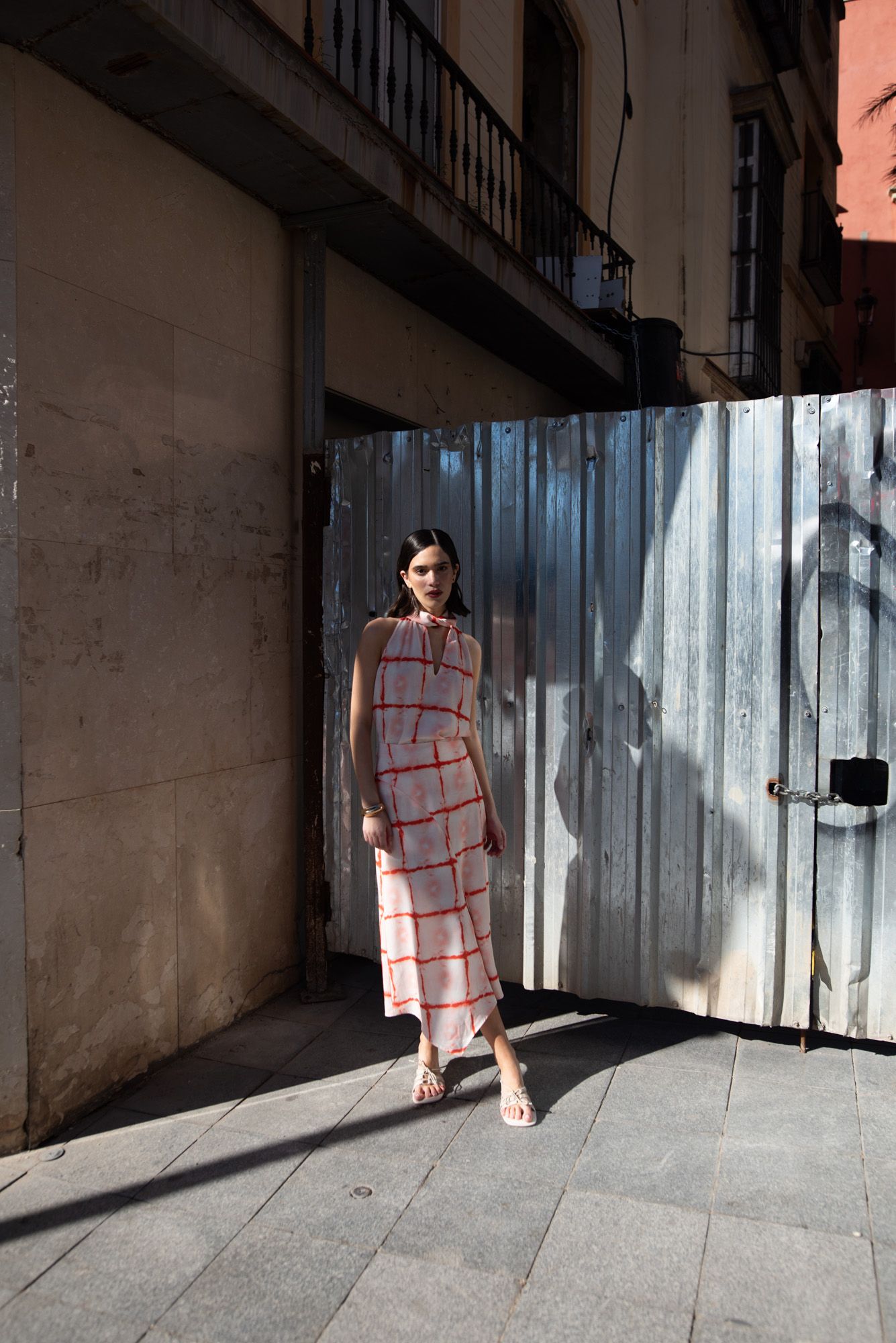 FALDA MIDI ESTAMPADA