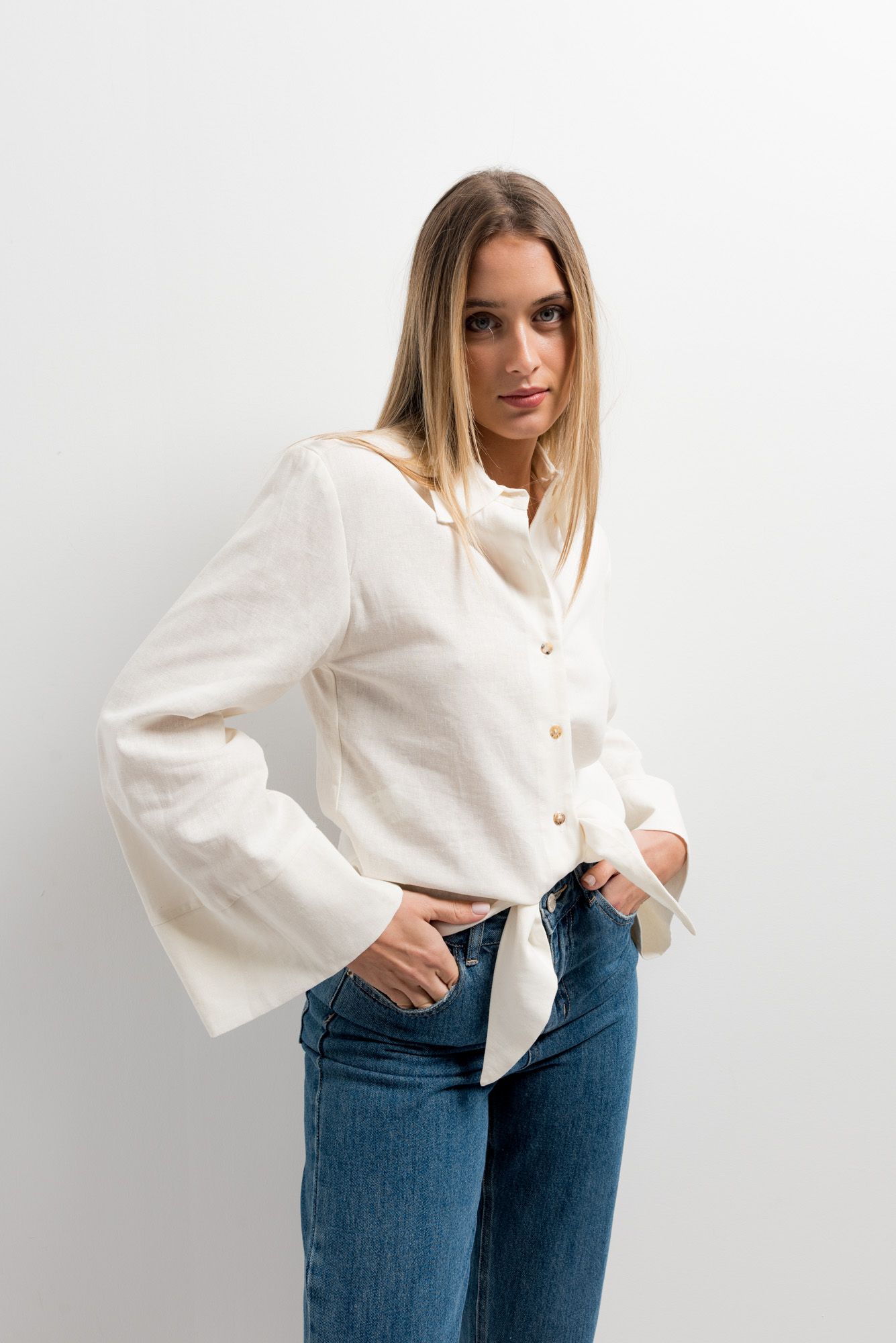 CAMISA NUDO LINO