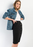 FALDA MIDI CON BOTONES