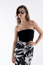 FALDA MIDI ESTAMPADA