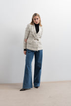 BLAZER TWEED CONTRASTE
