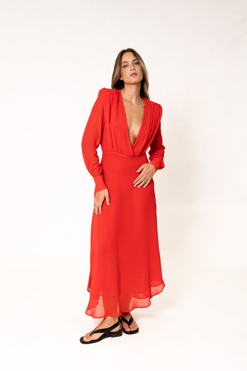 VESTIDO MIDI GASA