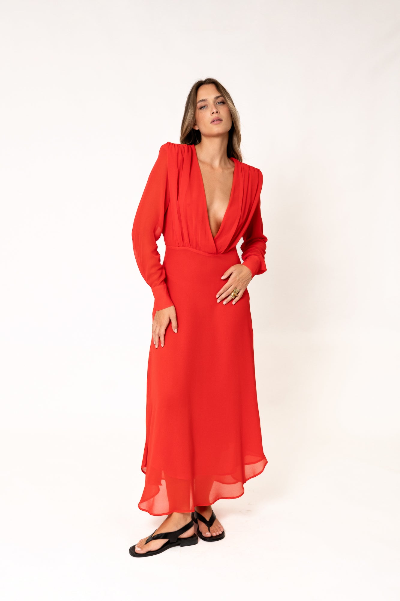 VESTIDO MIDI GASA