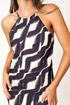 VESTIDO MIDI HALTER ESTAMPADO