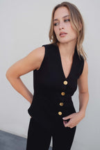 TOP CHALECO PUNTO TEXTURA