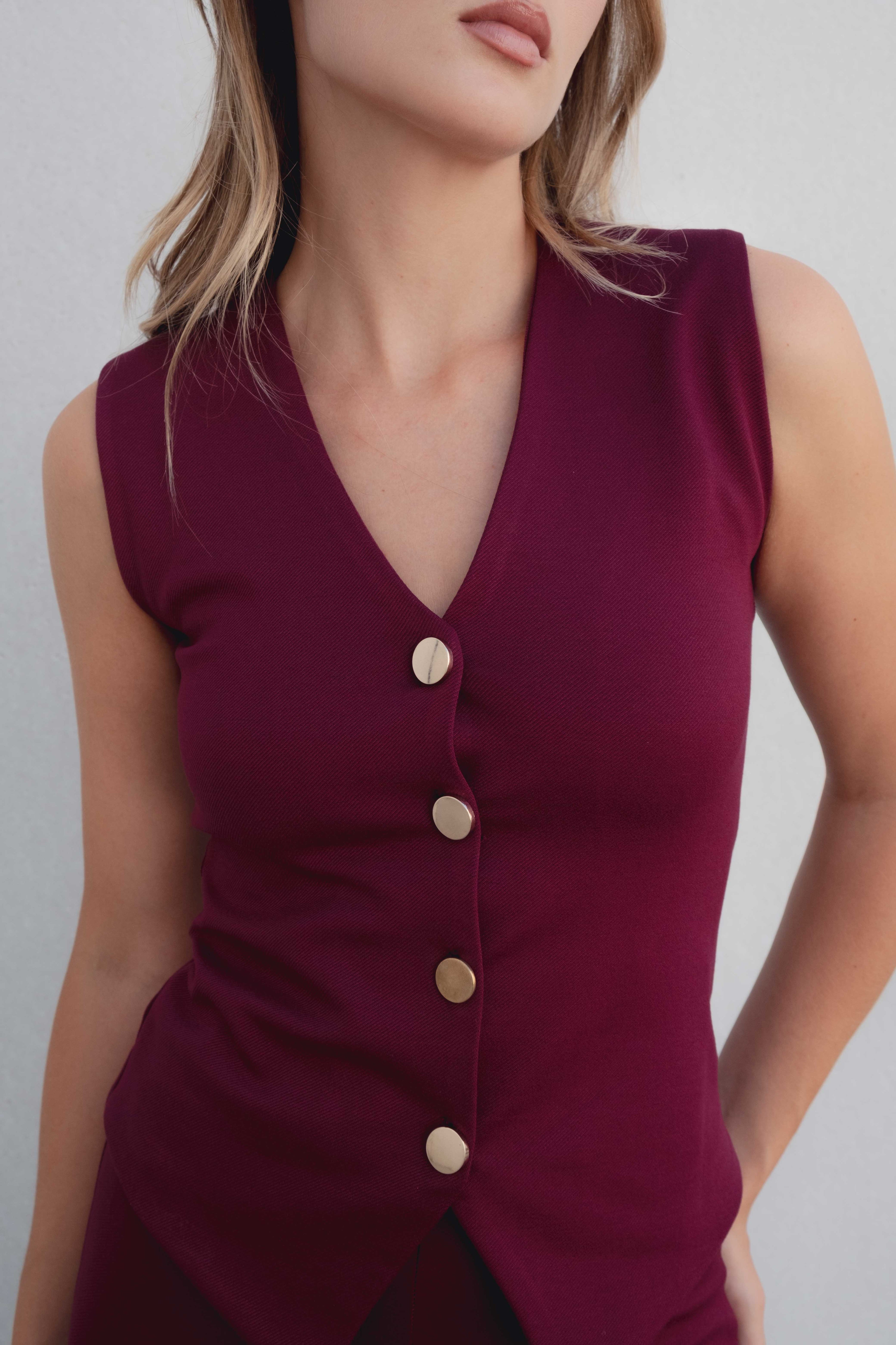 TOP CHALECO PUNTO TEXTURA
