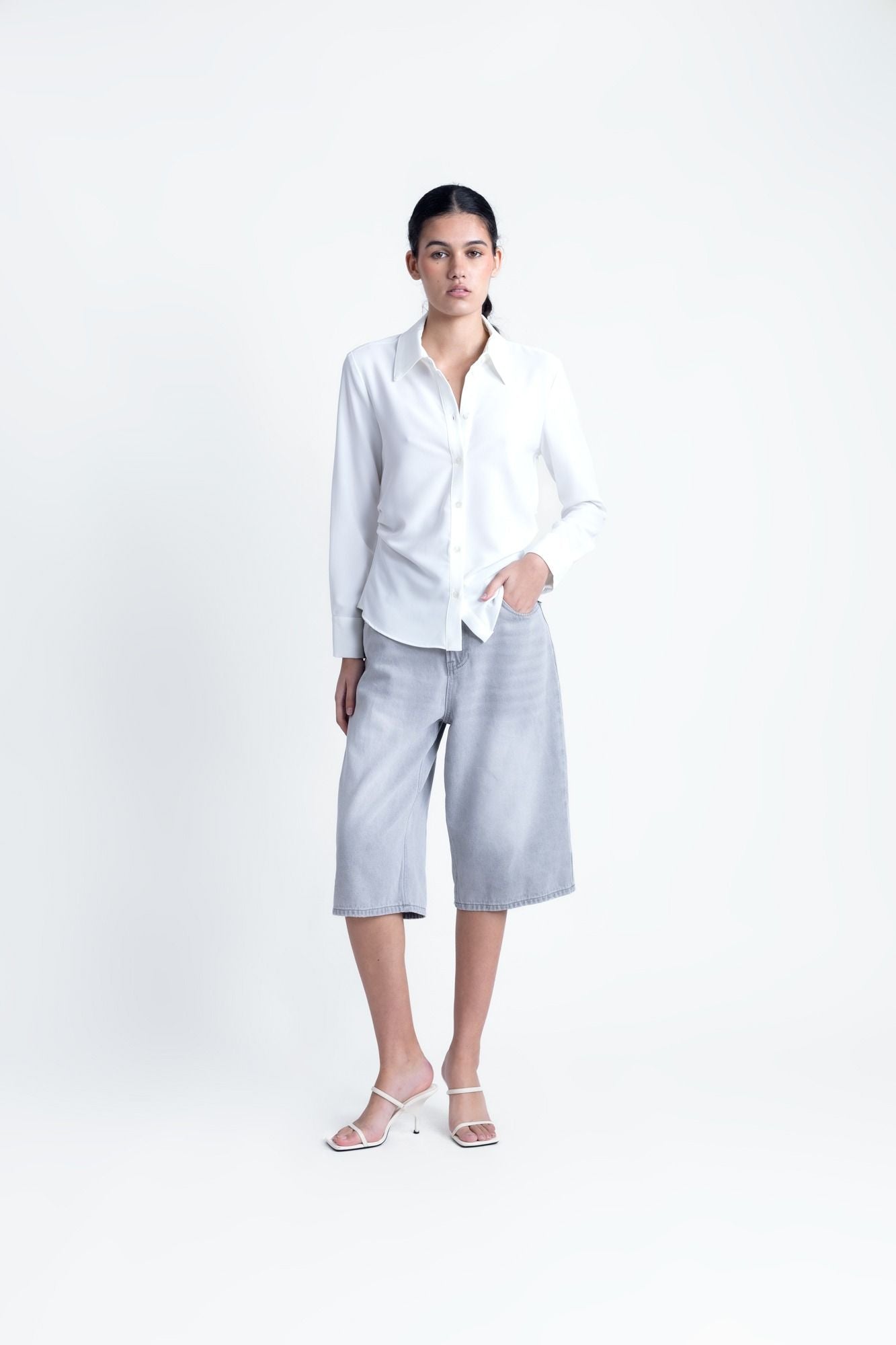 CAMISA TEXTURA CON PLIEGUES