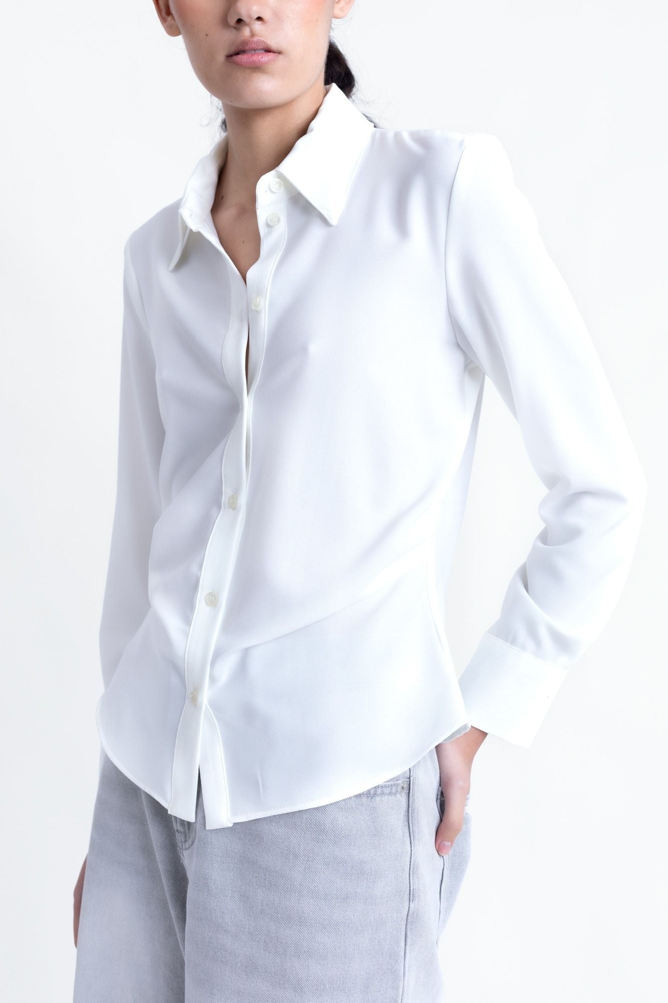 CAMISA TEXTURA CON PLIEGUES