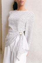 BLUSA APLIQUE DORADO