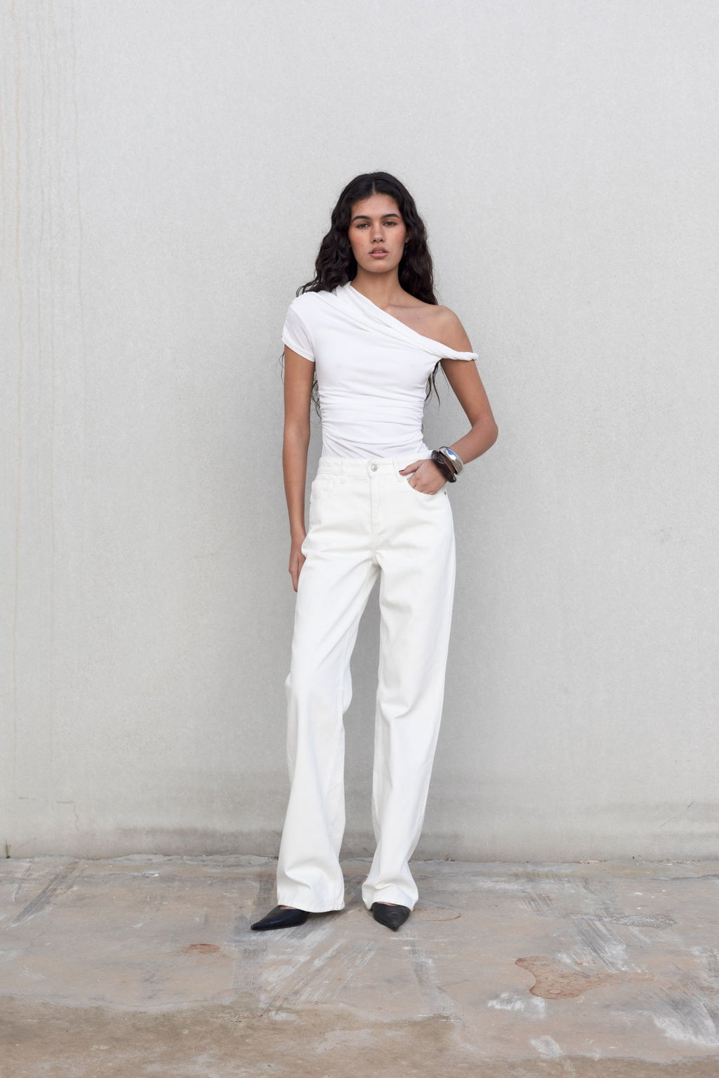 JEANS WIDE LEG TIRO MEDIO FULL LENGTH