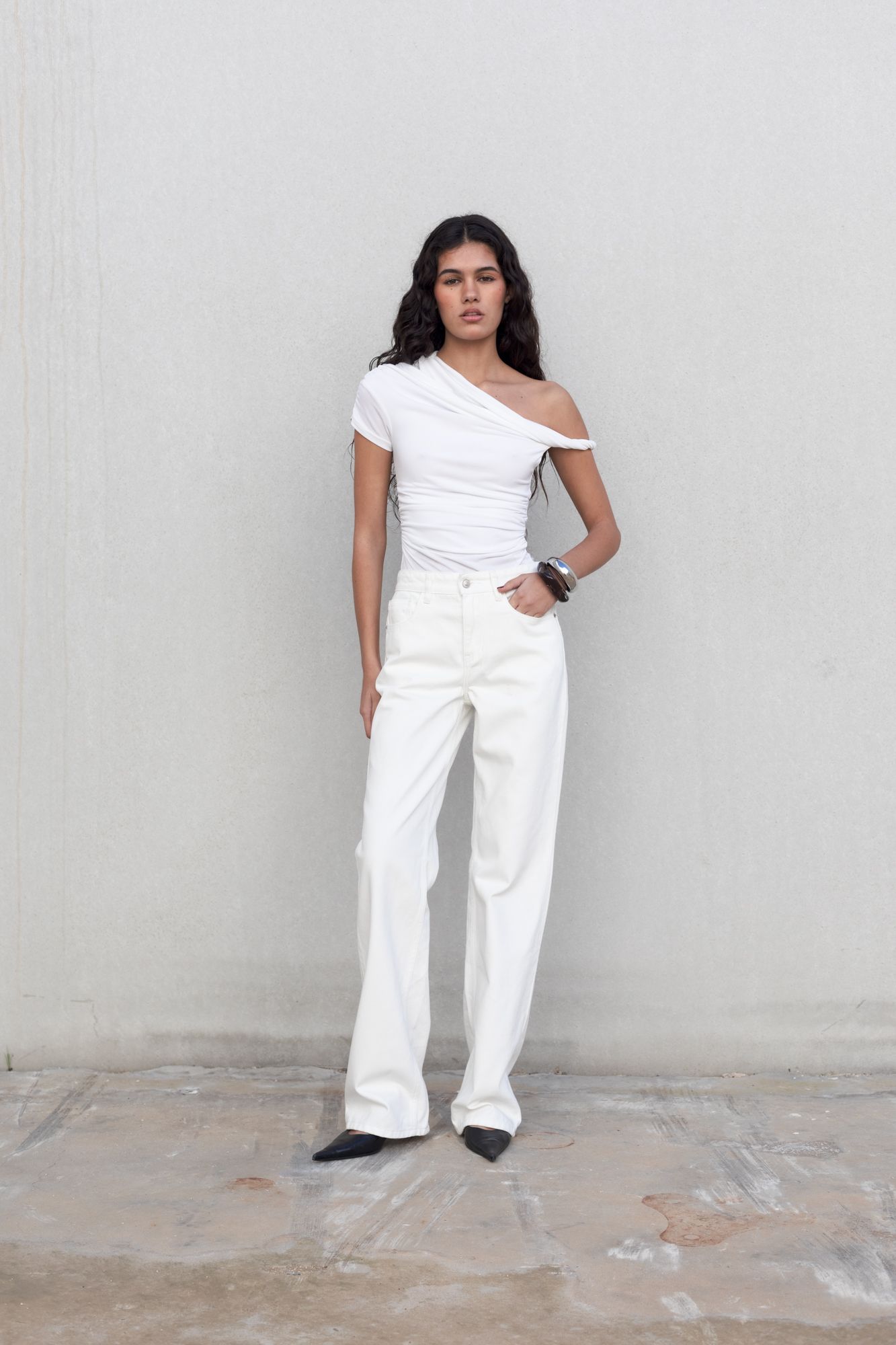 JEANS WIDE LEG TIRO MEDIO FULL LENGTH
